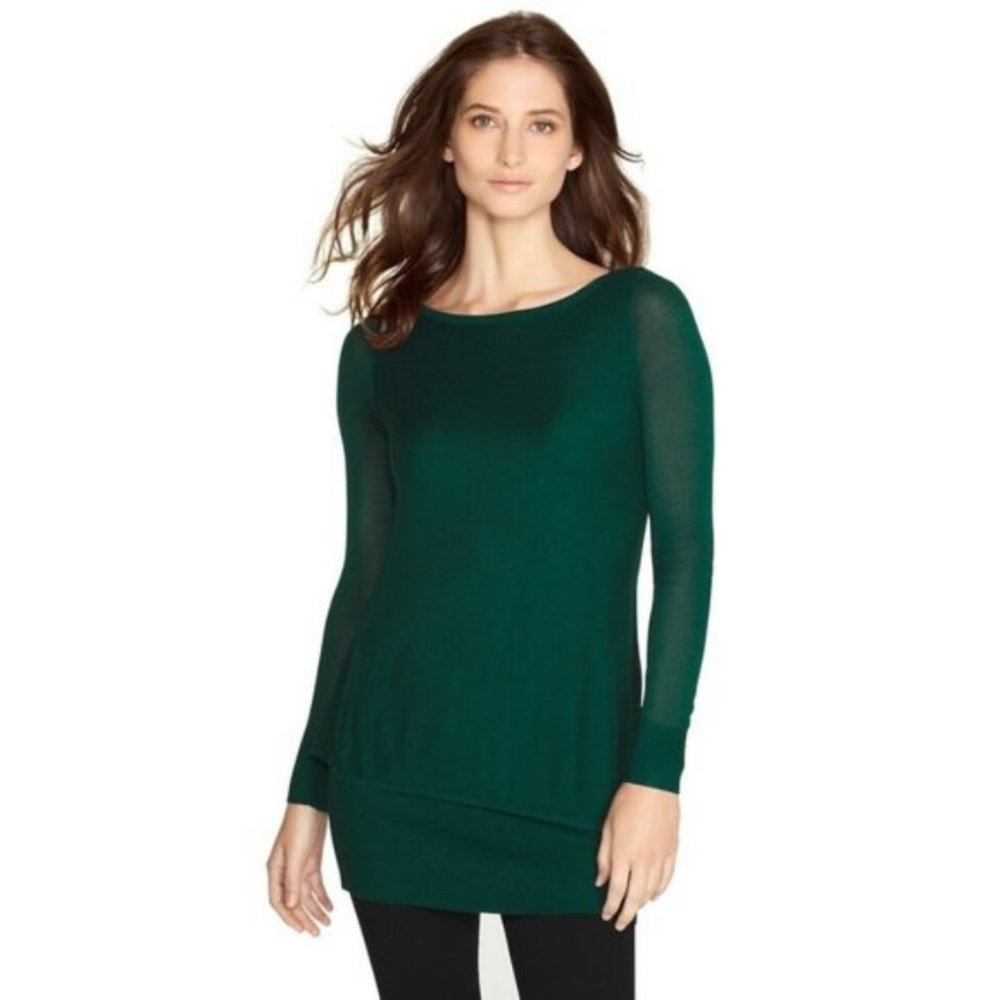 WHBM Double Layer Tunic Green - Picture 1 of 13